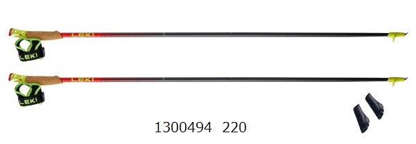 キャラバン【LEKI】レキ　ヴァーティカル K　トレイルランニングポール　ワンピースタイプのモデル　1300494　220レッド