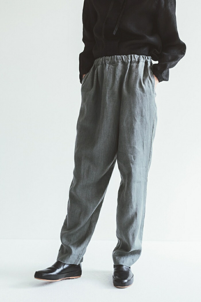『レビューでソックスもらえる!』【即日発送/送料無料】fog linen work(フォグリネンワーク) ミンケ パンツ アシェ LWA628-93 【 北海道も送料無料 】【クーポン対象外】