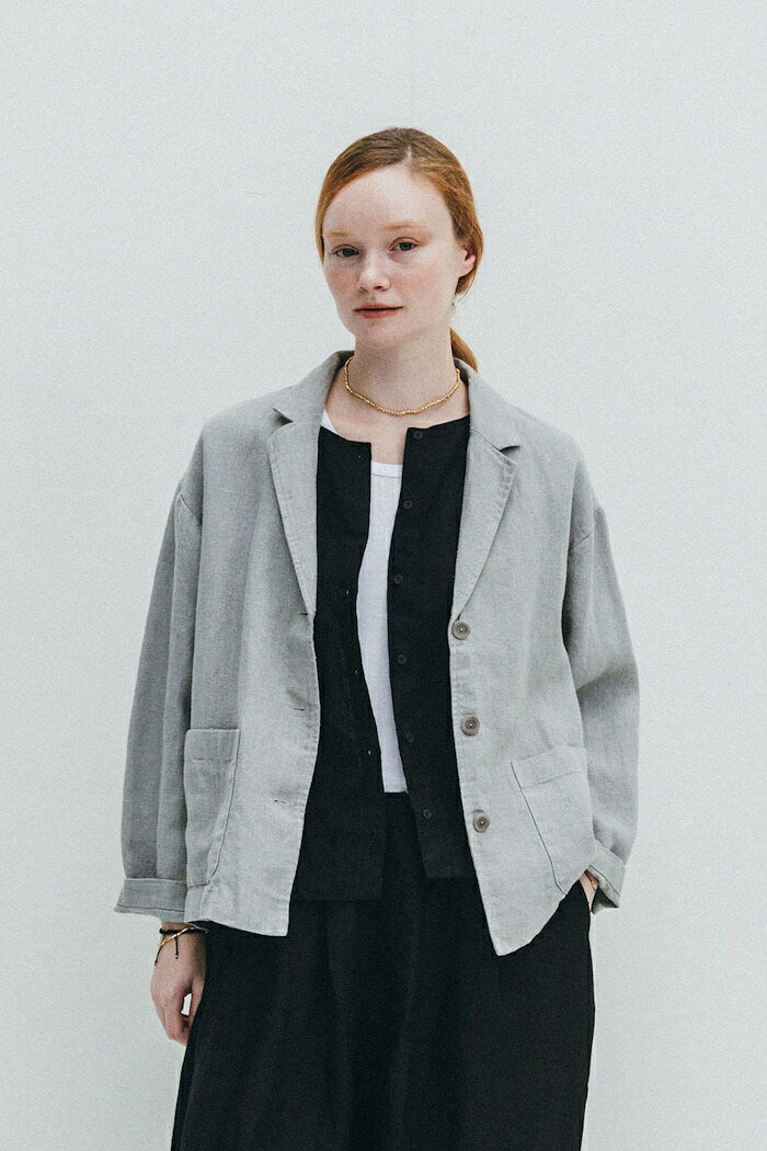 『レビューでソックスもらえる！』【即日発送／送料無料】fog linen work(フォグリネンワーク) ヴィヴィアン　ジャケット　ムエット LWC035-930　 【 北海道も送料無料 】 20,931円