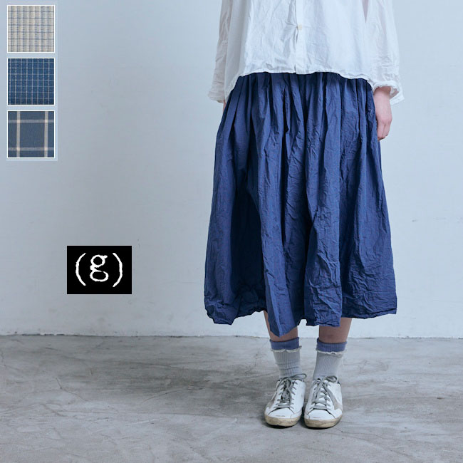 【全品１１％OFFクーポン対象】&＼P最大47.5倍／マラソン!!7/26(日)1:59まで 　(g) グラムCHECK GATHER SKIRT 3colormade in Japan g-697｜ＳＣＡＭＰ　ＣＬＯＴＨＩＮＧ