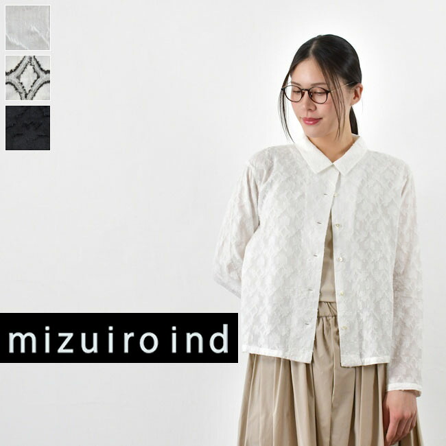 ＼全品ポイント１０倍中／4/18(土)9:59まで 【動画あり】 mizuiro ind (ミズイロインド) JQ long slv shirt 3color 1-230150