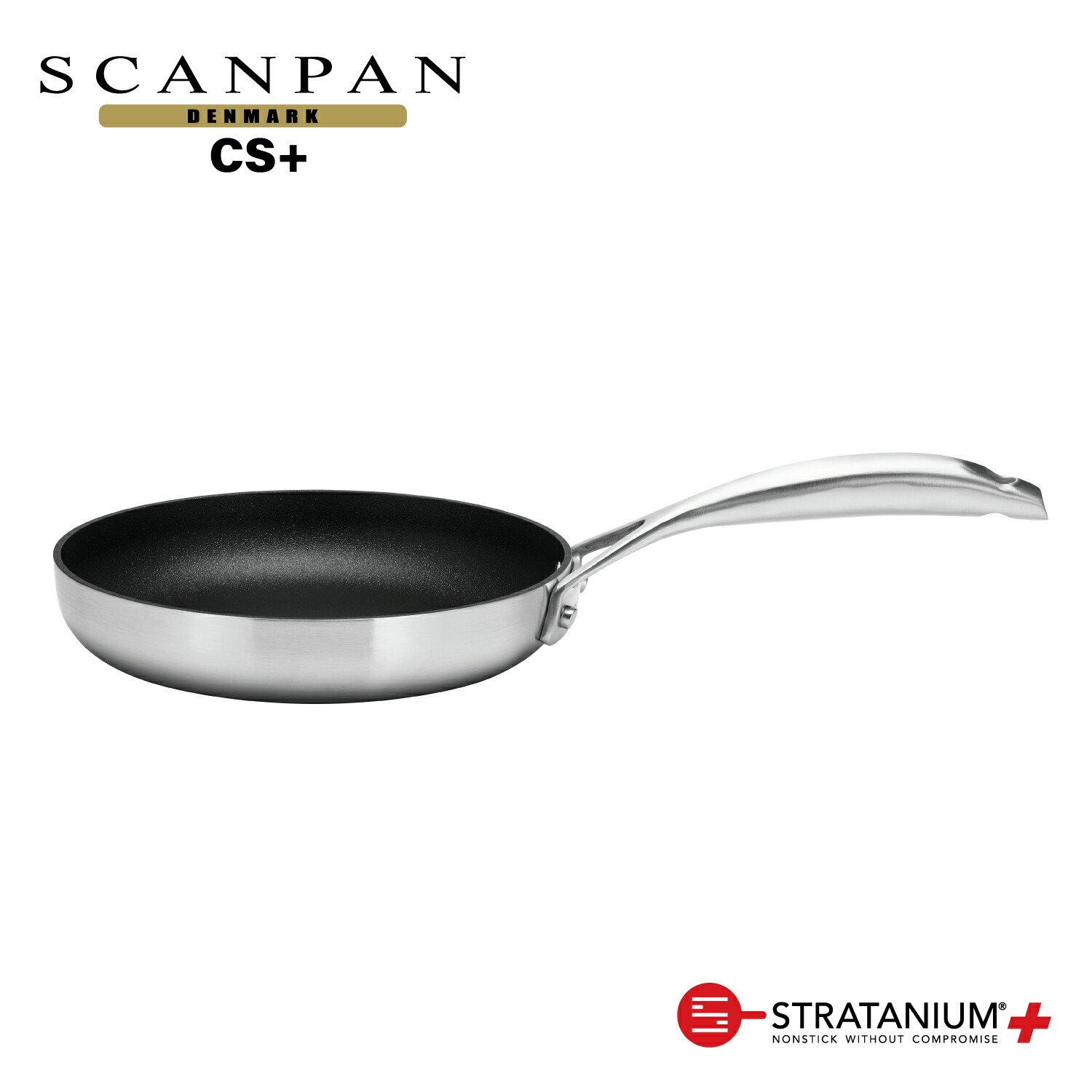【製造業者堅苦しさ】走査食麺麭 CS+続きもの フライパン 20糎 （捩り入れもの荷拵え商いもの） IH相応う 浅型 卵焼き パンケーキ 餃子 目玉焼き 周囲の状況に思ん量り オーヴン膳立て ノン突っ支い棒 フッ素製作 SCANPAN デンマーク王国 STRATANIUM+