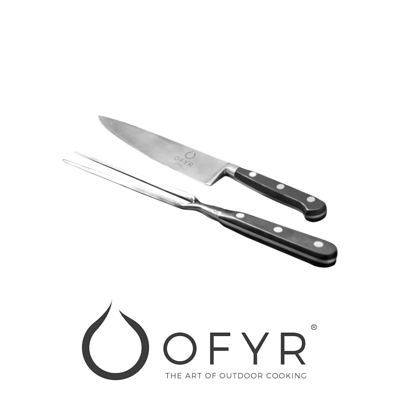OFYR 九寸五分＆民俗音楽書き割り | まかない方 食べ物屋民俗音楽 grill knife fork set ステンレス鋼 膳立て用 丸焼き BBQ 肉 ビフテキ九寸五分 切り分け 蔬菜 魚 アウトドア outdoor 煮炊き 室外膳立て 難民キャンプ 庭園 オフィア