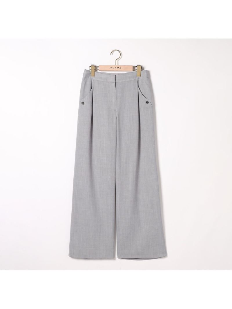 【SALE／48%OFF】ストレッチツイルパンツ SCAPA スキャパ パンツ その他のパンツ グレー ベージュ【RBA_E】【送料無料】[ Fashion]｜スキャパ／キース