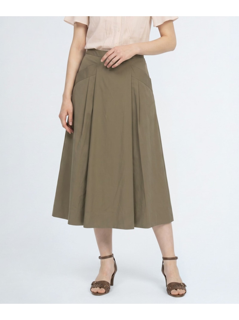 コットンストレッチスカート SCAPA スキャパ スカート その他のスカート グリーン ブラック ブラウン【送料無料】[ Fashion]｜スキャパ／キース