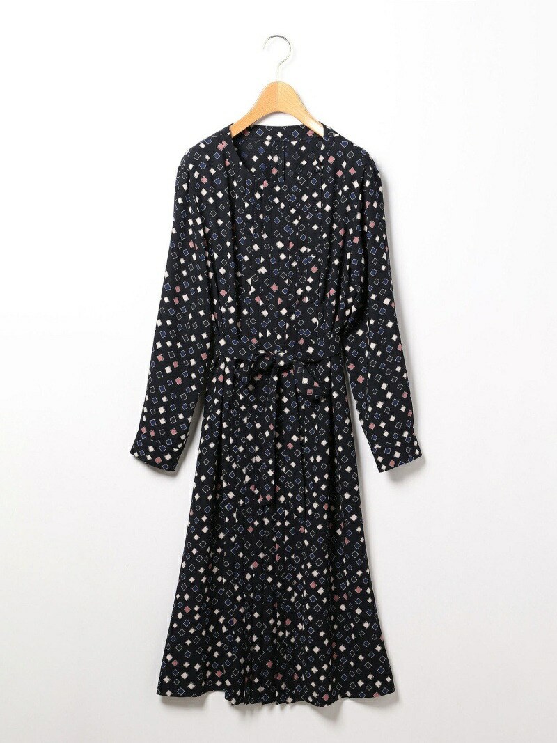 売れ筋ランキングも掲載中 レディースファッション ワンピース Fashion ベージュ 送料無料 Rakuten ネイビー ワンピースその他 ワンピース スキャパ Scapa スクエアドットワンピース Www Wbnt Com