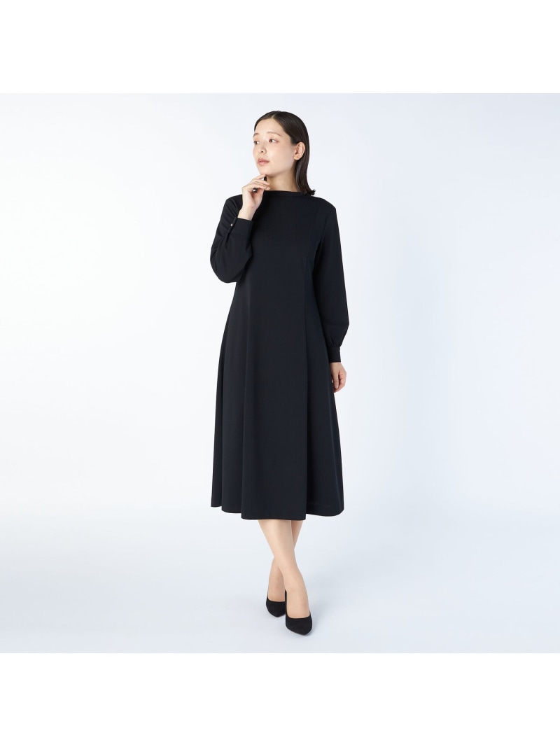 【SALE／51%OFF】【Lサイズ】クラッシージョーゼットワンピース KEITH キース ワンピース・ドレス ドレス ブラック【RBA_E】【送料無料】[ Fashion]