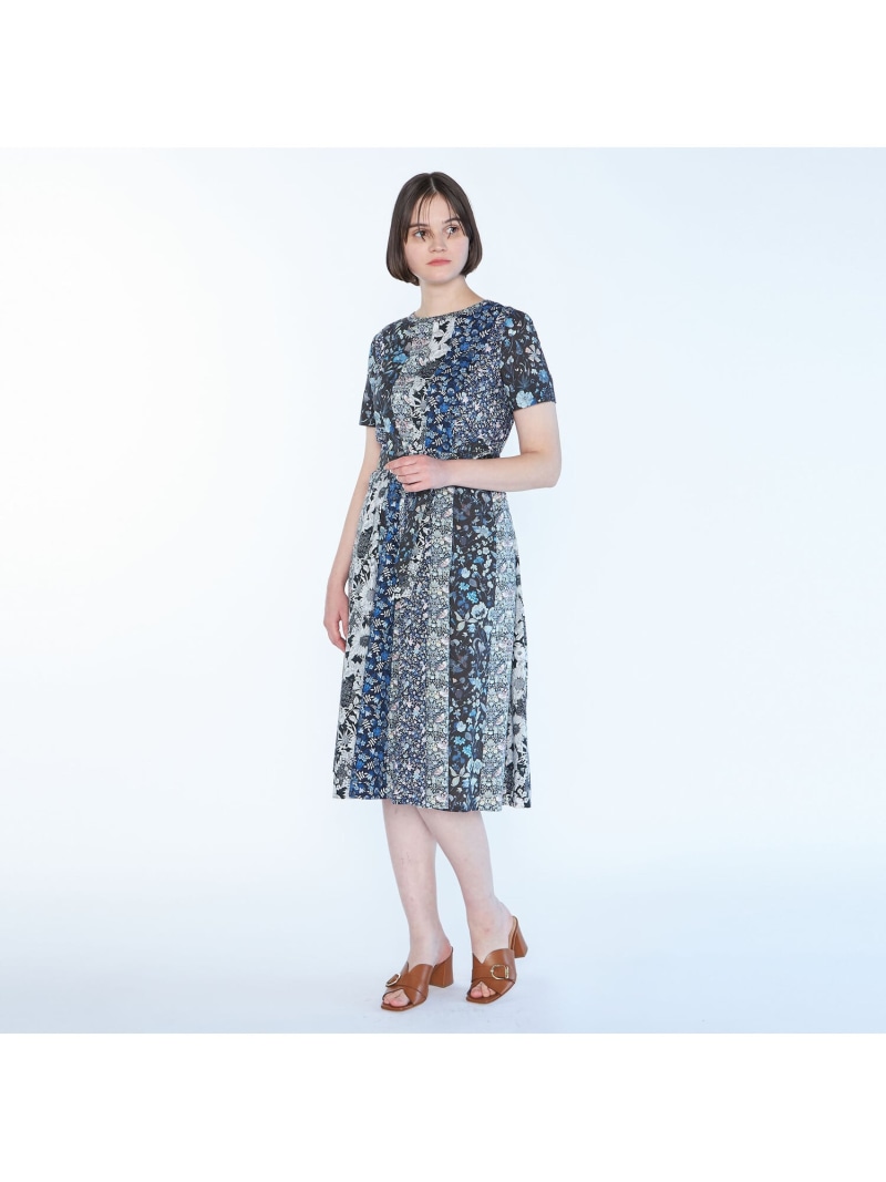 【SALE／47%OFF】Liberty Printパッチワーク2ワンピース SCAPA スキャパ ワンピース・ドレス ドレス ネイビー【RBA_E】【送料無料】[ Fashion]｜スキャパ／キース