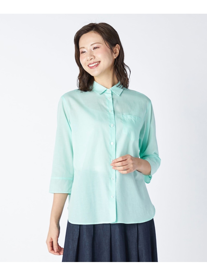 【SALE／52%OFF】【Lサイズ】シャンブレーローンブラウス KEITH キース トップス シャツ・ブラウス オレンジ ホワイト【RBA_E】【送料無料】[ Fashion]｜スキャパ／キース