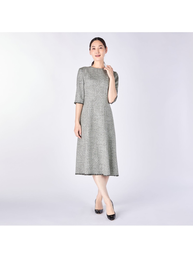 【SALE／48%OFF】スプリングツィードワンピース KEITH キース ワンピース・ドレス ドレス グレー【RBA_E】【送料無料】[ Fashion]