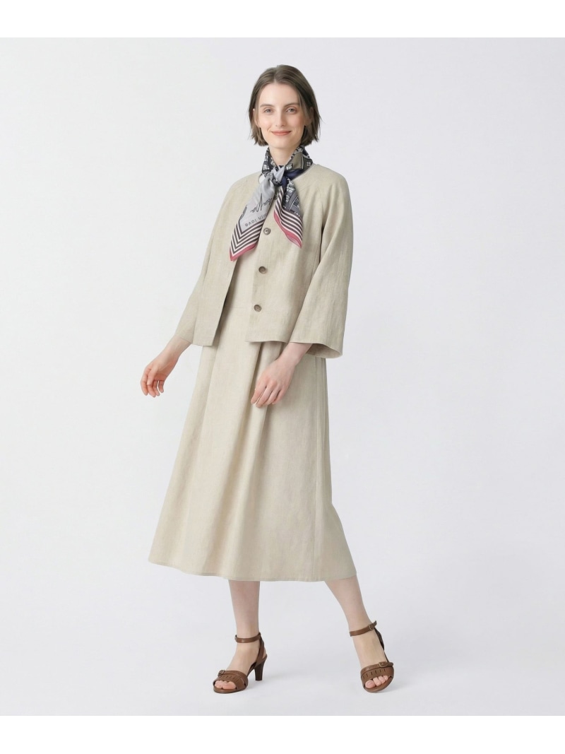 【SALE／46%OFF】リノストレッチワンピース SCAPA スキャパ ワンピース・ドレス ドレス ベージュ ネイビー【RBA_E】【送料無料】[ Fashion]｜スキャパ／キース
