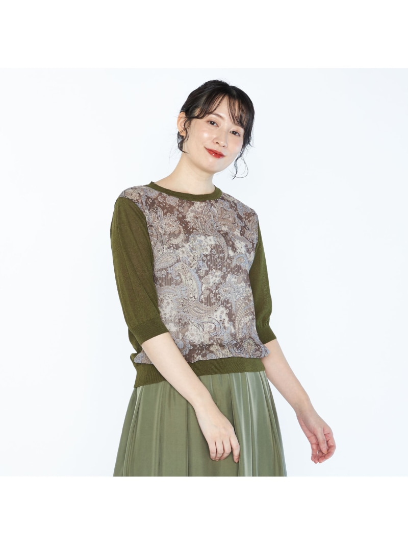 【SALE／58%OFF】ロコンニットプルオーバー SCAPA スキャパ トップス ニット グリーン グレー【RBA_E】【送料無料】[ Fashion]｜スキャパ／キース