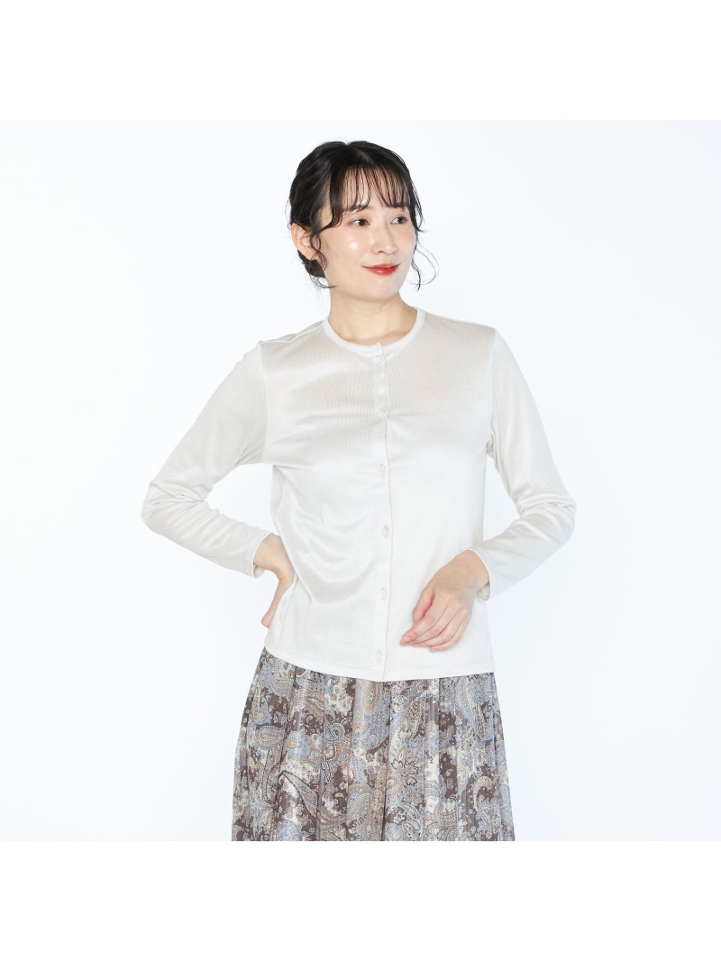 【SALE／60%OFF】リブスムースカーディガンカットソー SCAPA スキャパ トップス カットソー・Tシャツ グレー オレンジ グリーン【RBA_E】【送料無料】[ Fashion]｜スキャパ／キース