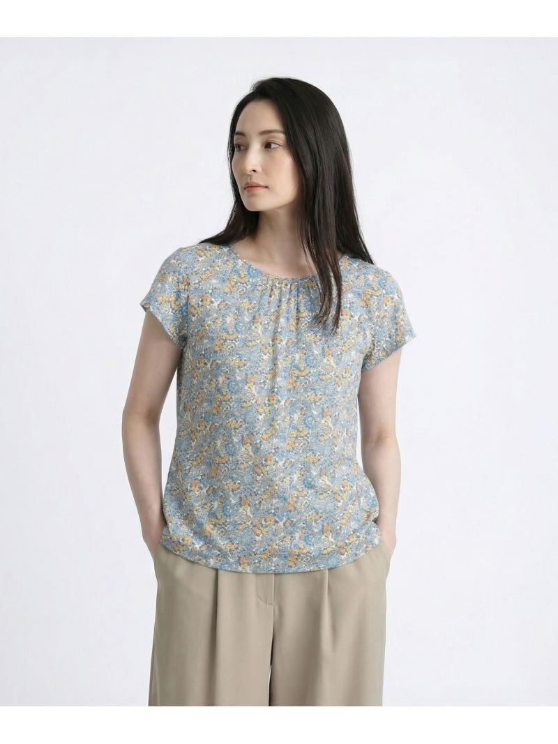 【SALE／36%OFF】サラサフルールカットソー SCAPA スキャパ トップス カットソー・Tシャツ ネイビー【RBA_E】【送料無料】[ Fashion]｜スキャパ／キース