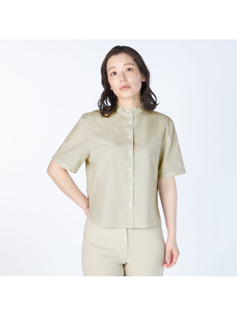 美品　KEITH　ストライプブラウス　42　長袖ブラウス　キース　レディース 美品KEITHストライプブラウス42長袖ブラウスキースレディース美