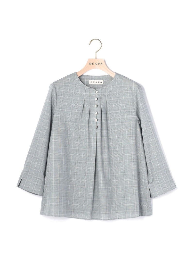 【SALE／44%OFF】ライトグレンチェックブラウス SCAPA スキャパ トップス シャツ・ブラウス グリーン ブラウン【RBA_E】【送料無料】[ Fashion] 17,820円