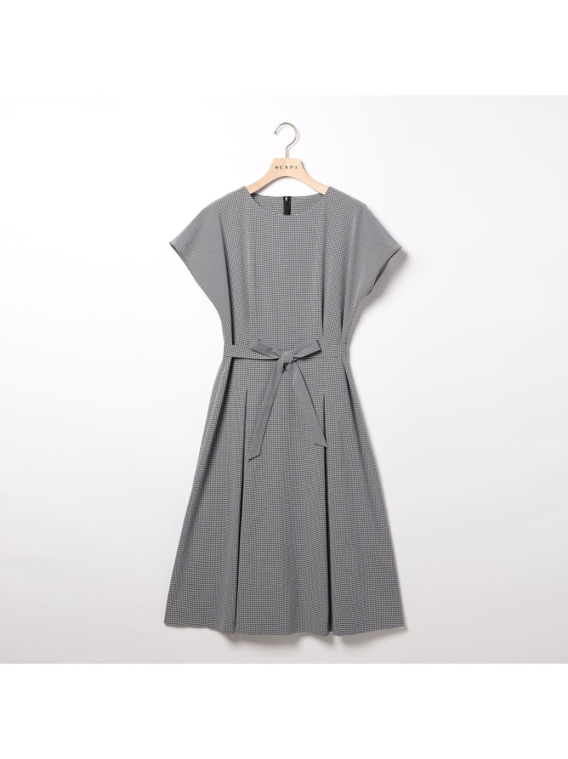 【SALE／60%OFF】サッカーギンガムワンピース SCAPA スキャパ 衣装・御召しもの 御召しもの 米国海軍 薄墨色 黒いこと【RBA_E】【貨物輸送無料】[ Fashion]