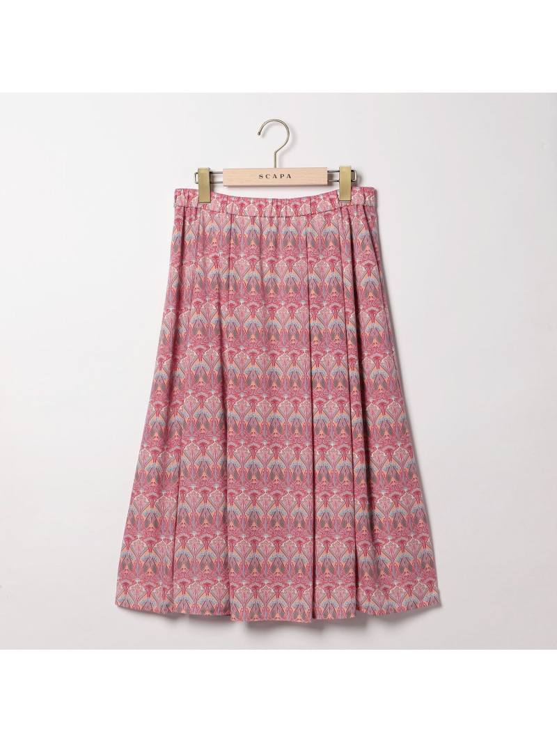 【SALE／60%OFF】Liberty Printアイアンスカート SCAPA スキャパ スカート その他のスカート レッド ネイビー【RBA_E】【送料無料】[ Fashion]｜スキャパ／キース