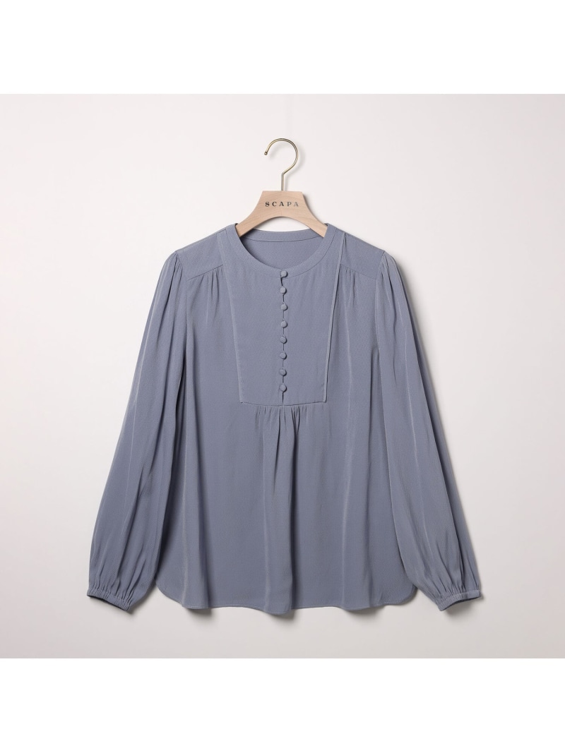 【SALE／65%OFF】パウダリードビーブラウス SCAPA スキャパ トップス シャツ・ブラウス ホワイト【RBA_E】【送料無料】[ Fashion]