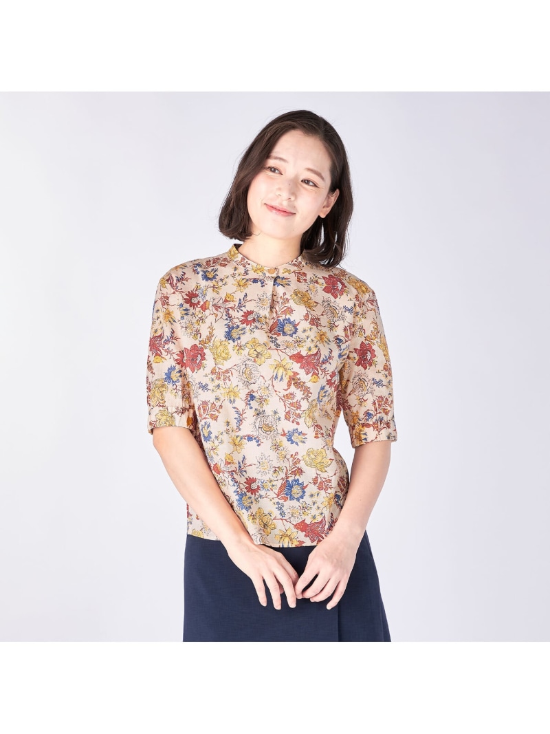 【SALE／53%OFF】【Lサイズ】チンツフラワーブラウス KEITH キース トップス シャツ・ブラウス ベージュ【RBA_E】【送料無料】[ Fashion]
