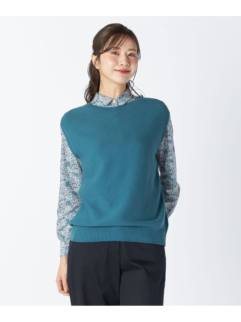 【SALE／35%OFF】コンパクトコットンニット KEITH キース トップス ニット ホワイト ブルー イエロー【RBA_E】【送料無料】[ Fashion]｜スキャパ／キース