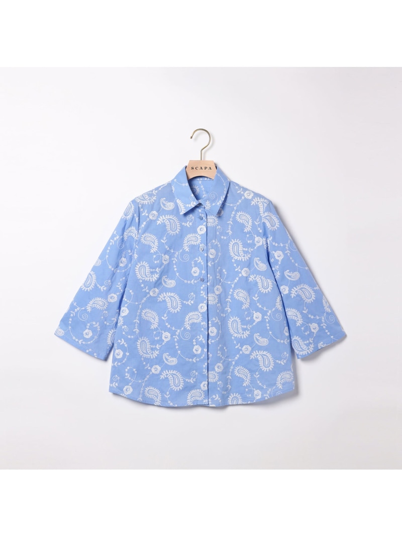 【SALE／44%OFF】エンブロペーズリーブラウス SCAPA スキャパ トップス シャツ・ブラウス【RBA_E】【送料無料】[ Fashion]