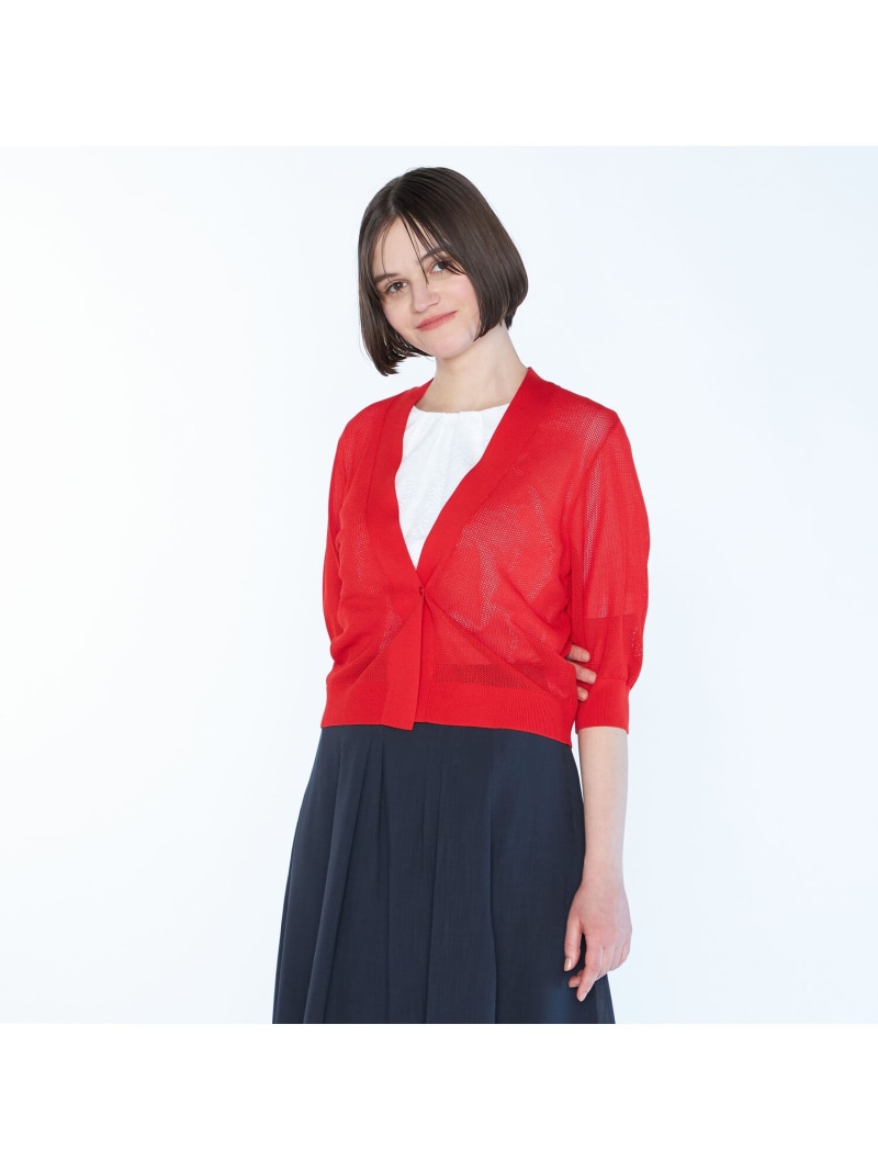【SALE／44%OFF】フレニット半袖ジレー SCAPA スキャパ トップス 編み物 赤いこと 青色 白いこと 黒いこと【RBA_E】【貨物輸送無料】[ Fashion] ニット・セーター-レディースファッション
