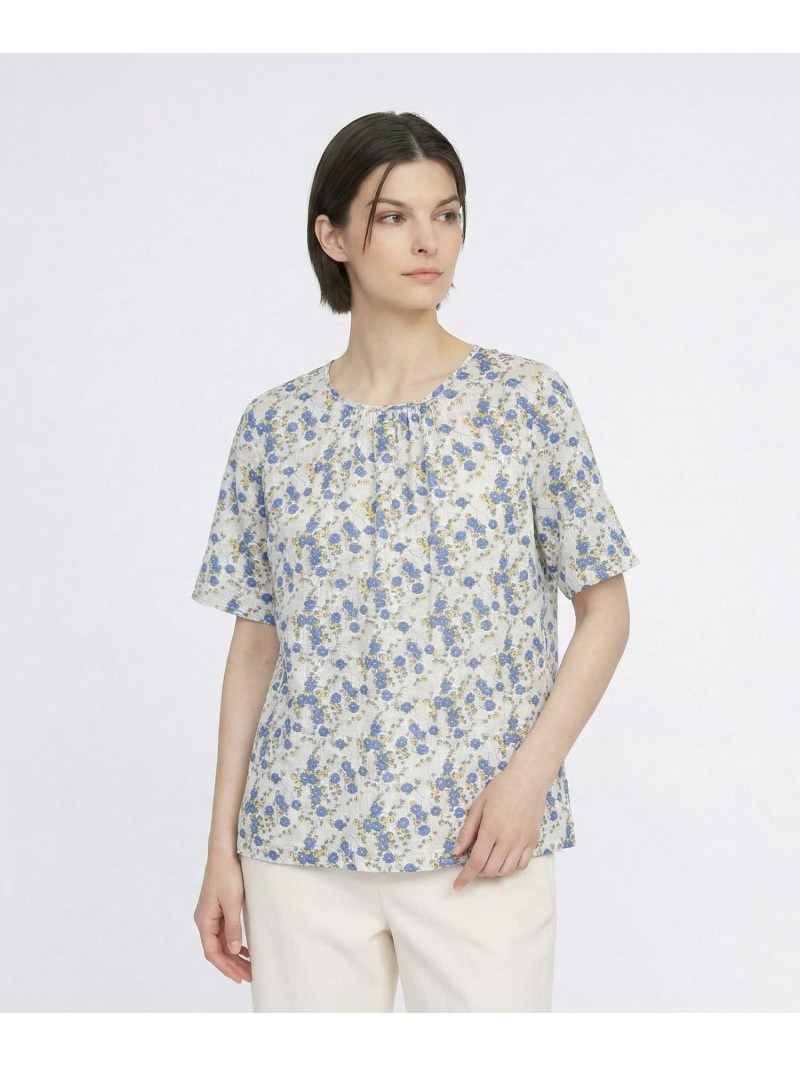 Liberty Print ギルドジャージシャーリングカットソー SCAPA スキャパ トップス カットソー・Tシャツ ピンク ブルー【送料無料】[ Fashion]