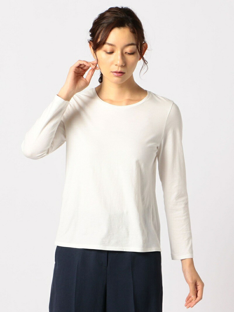クールテンジクカットソー SCAPA スキャパ トップス カットソー・Tシャツ ネイビー ホワイト【送料無料】[ Fashion]｜スキャパ／キース