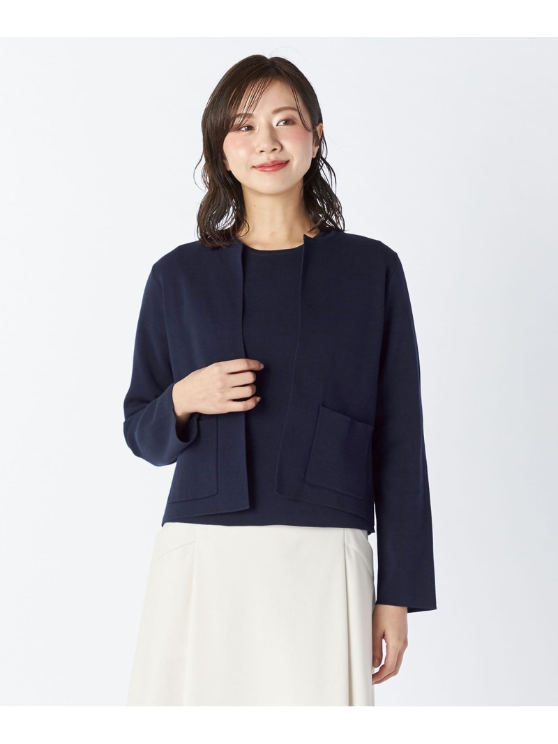ミラノリブニットジャケット KEITH キース トップス ニット ホワイト ネイビー【送料無料】[ Fashion]