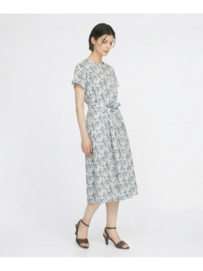 Liberty Print ギルドフラワーワンピース SCAPA スキャパ ワンピース・ドレス ドレス ピンク ブルー【送料無料】[ Fashion]