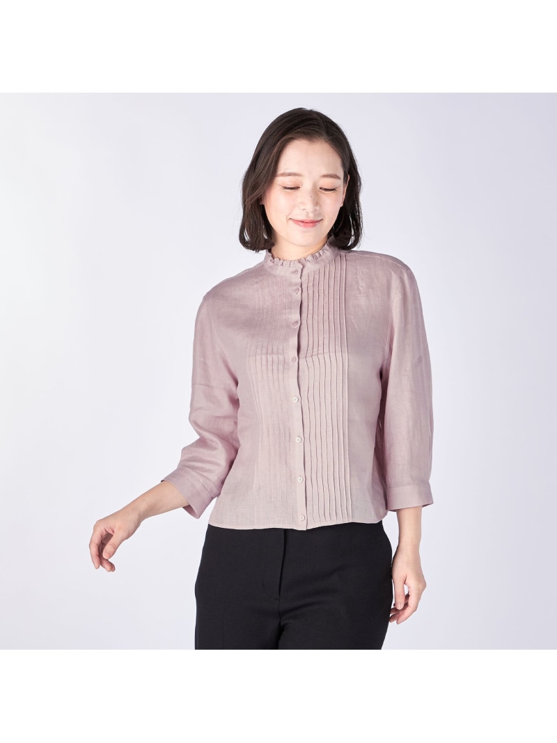 【SALE／42%OFF】60/-リネンブラウス KEITH キース トップス シャツ・ブラウス ピンク ベージュ ネイビー【RBA_E】【送料無料】[ Fashion]