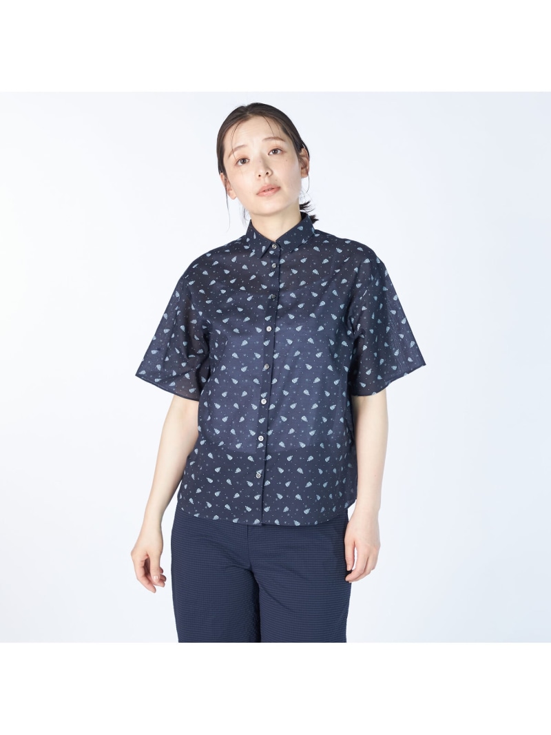 【SALE／50%OFF】プリントWightブラウス KEITH キース トップス シャツ・ブラウス ホワイト ネイビー【RBA_E】【送料無料】[ Fashion]