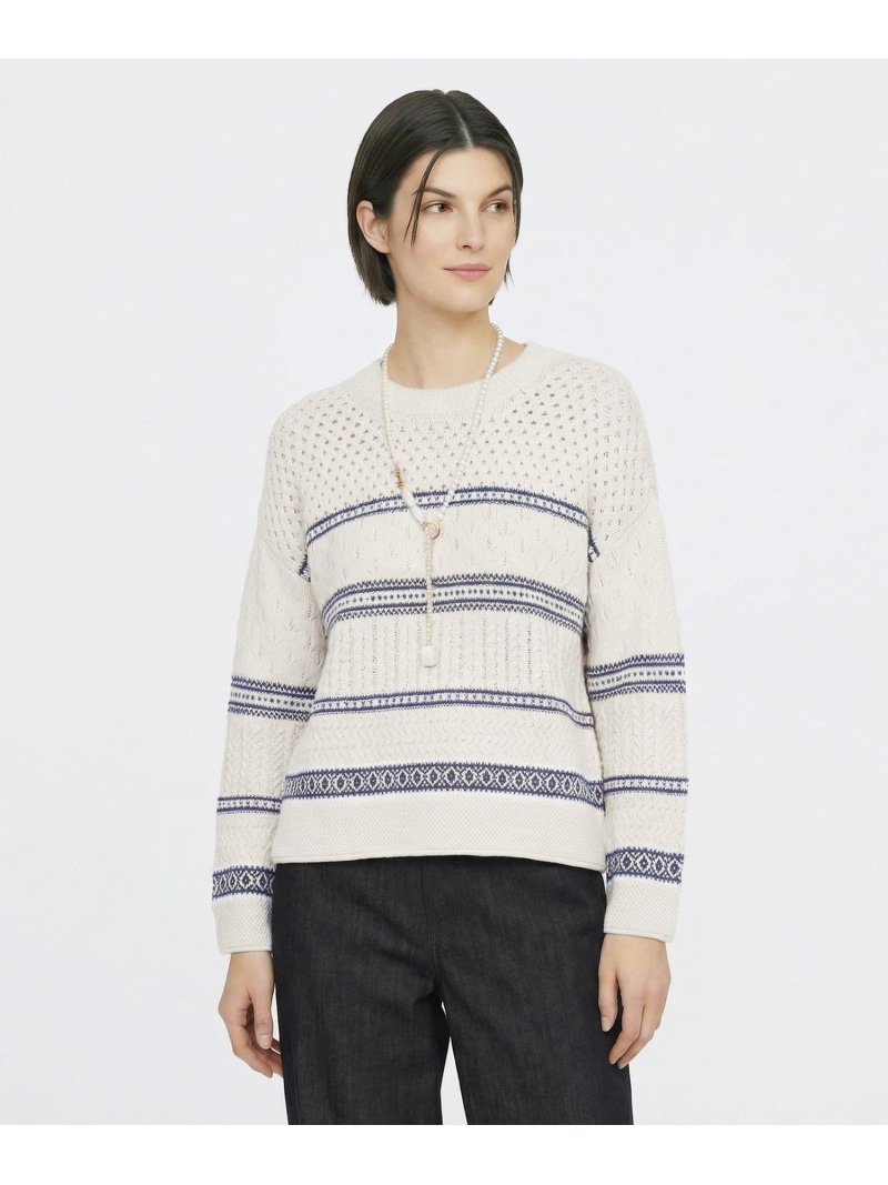 【SALE／41%OFF】フェアアイルケーブルニット SCAPA スキャパ トップス ニット グレー ブラウン【RBA_E】【送料無料】[ Fashion]｜スキャパ／キース
