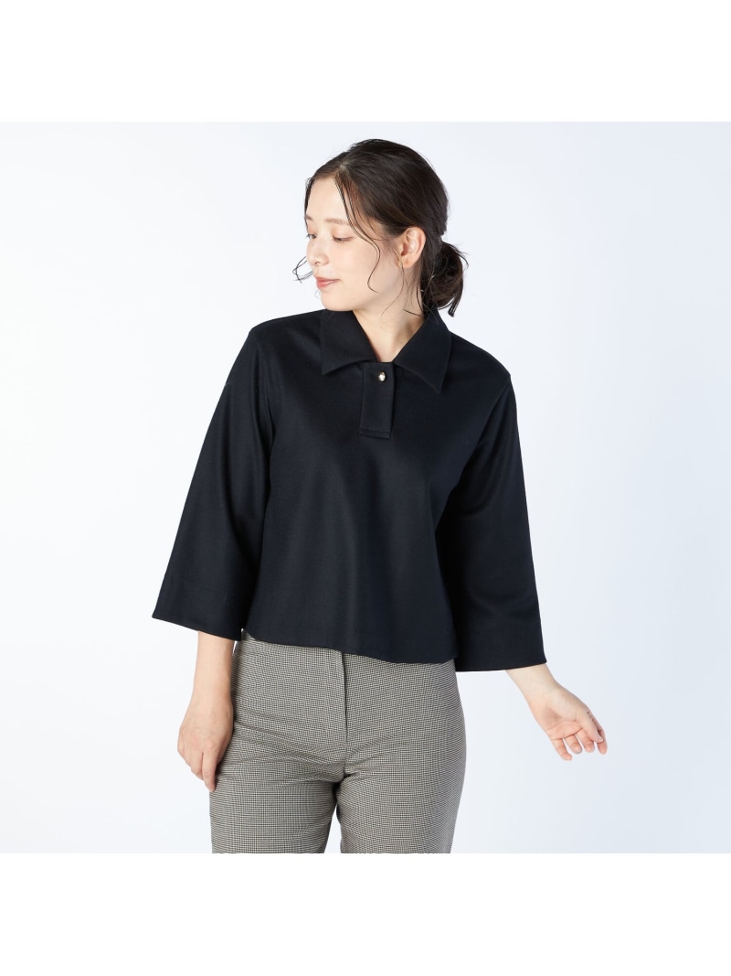 【SALE／47%OFF】ウールジャージーポロカラーカットソー KEITH キース トップス カットソー・Tシャツ ブラック ホワイト【RBA_E】【送料無料】[ Fashion]｜スキャパ／キース