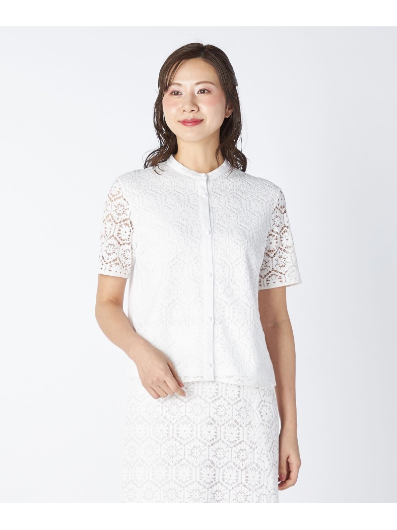 クロッシェレースカットソー KEITH キース トップス カットソー・プルオーバー 白いこと ベージュ【貨物輸送無料】[ Fashion]