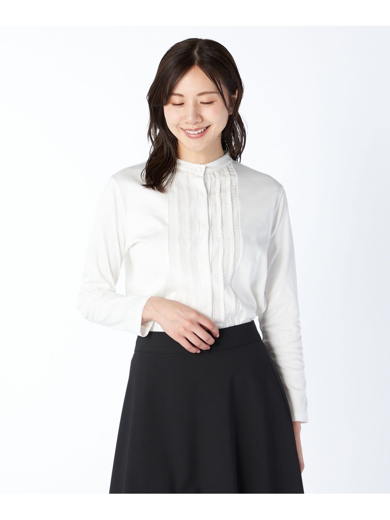 【Lサイズ】60/-スムースカットソースタンドカラー KEITH キース トップス カットソー・Tシャツ ネイビー ホワイト【送料無料】[ Fashion]