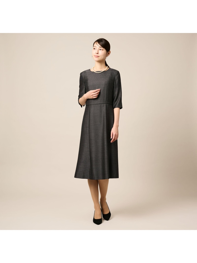 バーズアイワンピース KEITH キース ワンピース・ドレス ドレス グレー ネイビー【送料無料】[ Fashion]