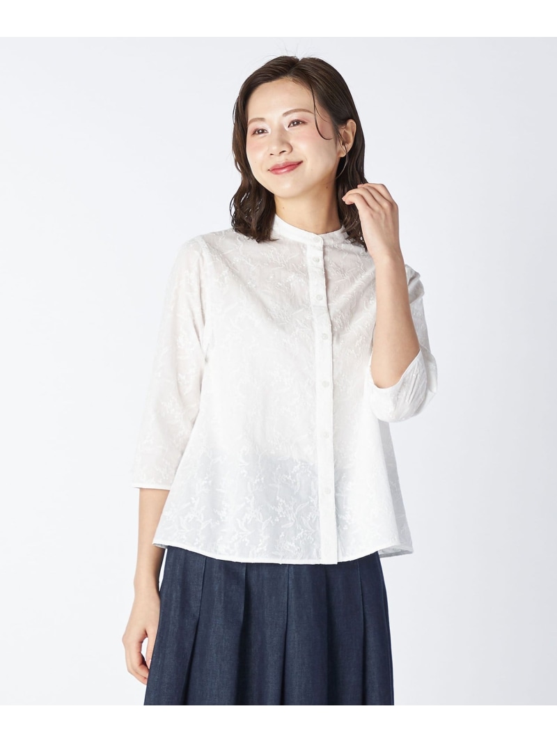 【Lサイズ】ミモザエンブロイダリーブラウス KEITH キース トップス シャツ・ブラウス イエロー ホワイト【送料無料】[ Fashion]