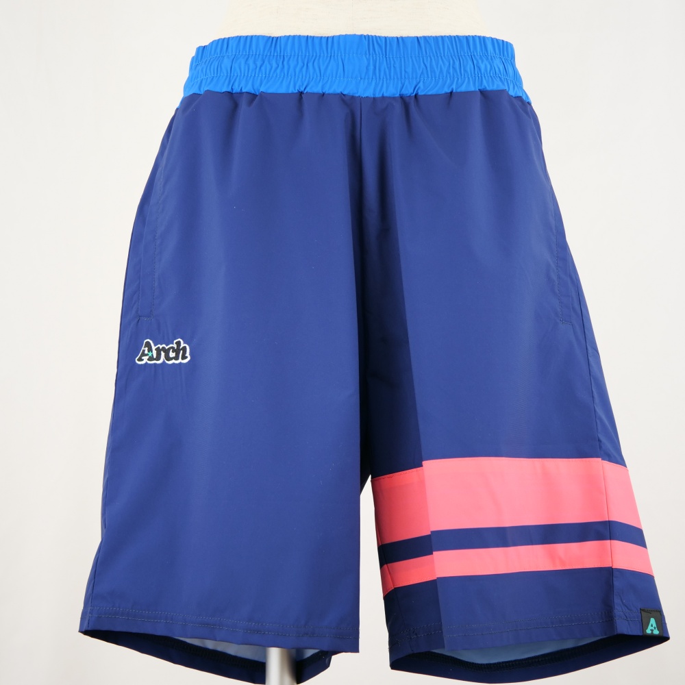 市場 Arch side アーチ shorts ネイビー ショーツ border バスケットパンツ