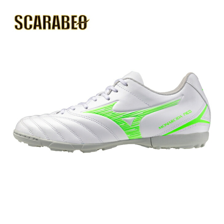 サッカーシューズ ホワイト/ゴールド/グリーン MIZUNO ミズノ モナルシーダ NEO Ⅲ SELECT(ホワイト×グリーン