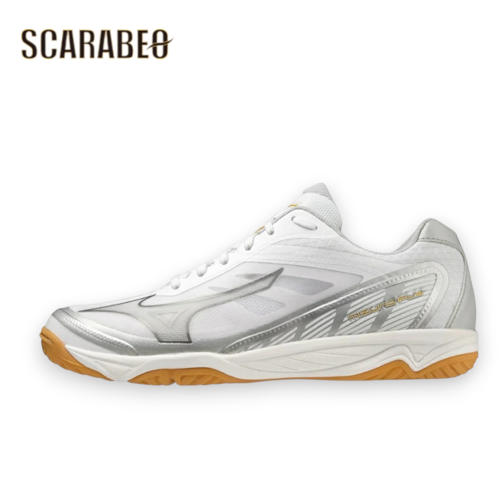 ミズノ MIZUNO FLY V1GA233009 メンズ レディース バレーボールシューズ 2E ホワイト&times;シルバー ENERZY搭載 軽量 ローカット v1ga233009｜スポーツショップSCARABEO