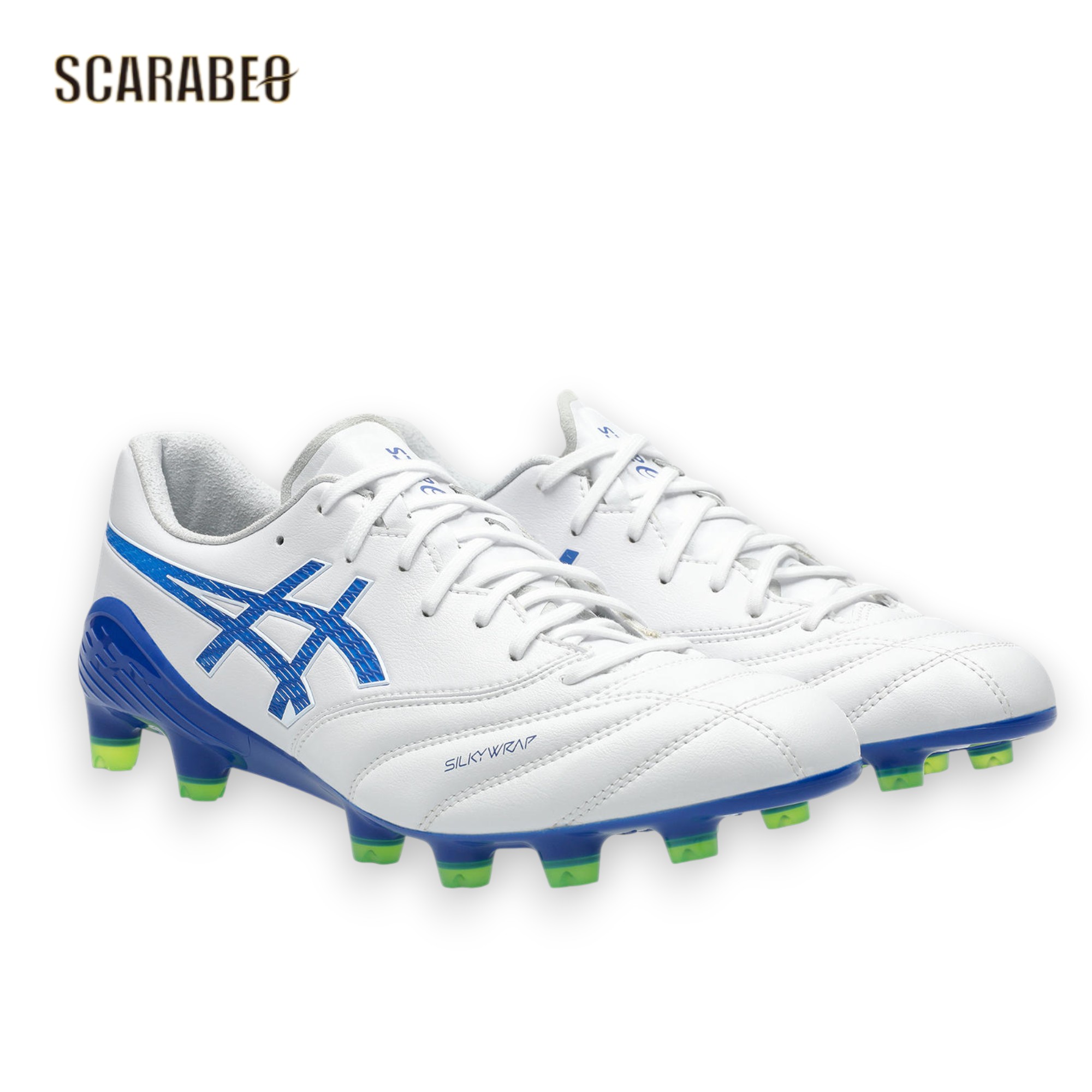 asics アシックス DS LIGHT X-FLY 6 ホワイト/アシックスブルー 1101A076-102 サッカースパイク 土 人工芝 天然芝対応 1101a076-102｜スポーツショップSCARABEO