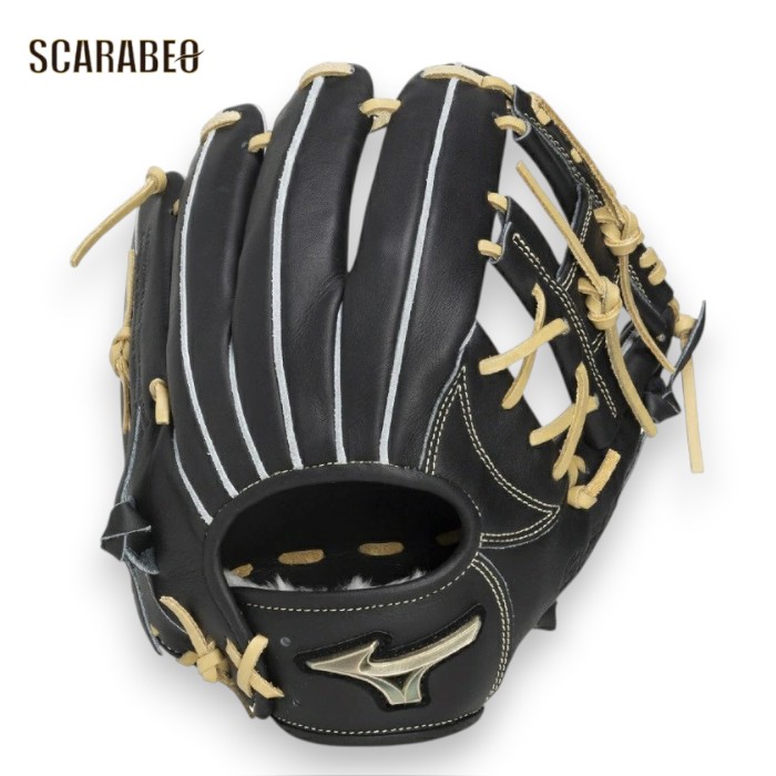 ミズノ 少年軟式 グローブ 内野手用 グローバルエリート ゴールデンエイジ GA9 右投げ ブラック&times;ブロンド 野球 子供用 グラブ 1ajgb34003-0980｜スポーツショップSCARABEO