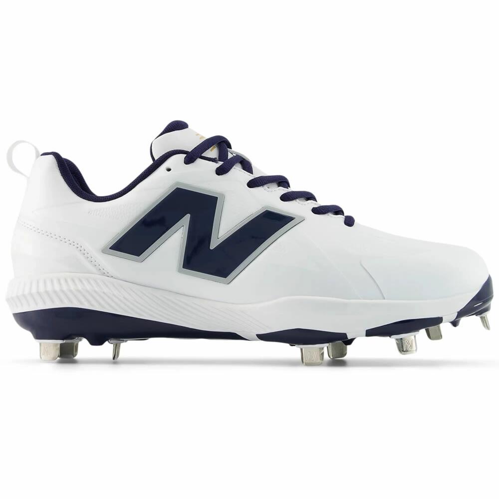 【P加工不可】New Balance ニューバランス 野球 金具スパイク 4E 1000 V1 Metal ホワイト ネイビー FuelCell ワイド 幅広 ベースボール スパイク m100044x|スポーツショップSCARABEO