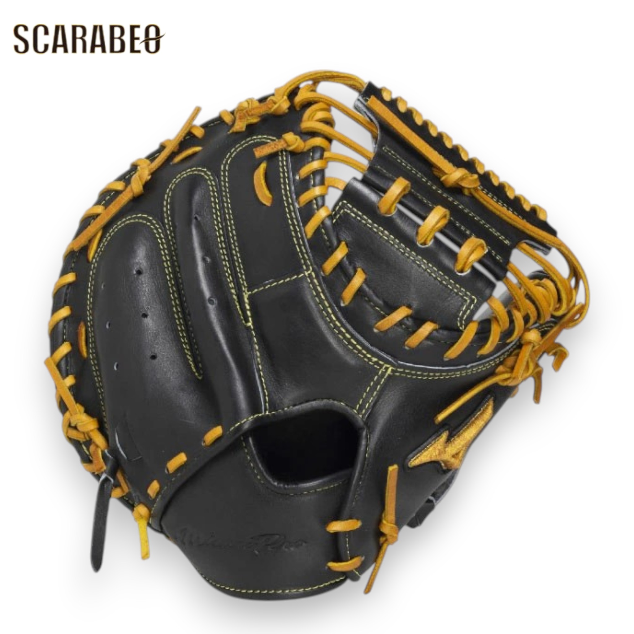 MIZUNO PRO ミズノ労働者階級 號 SAKEBI 硬式 捕手グローヴ キャッチャー用 M-R型 硬式地球儀 黒いこと×キルク 1AJCH34010 1AJCH34010-0949
