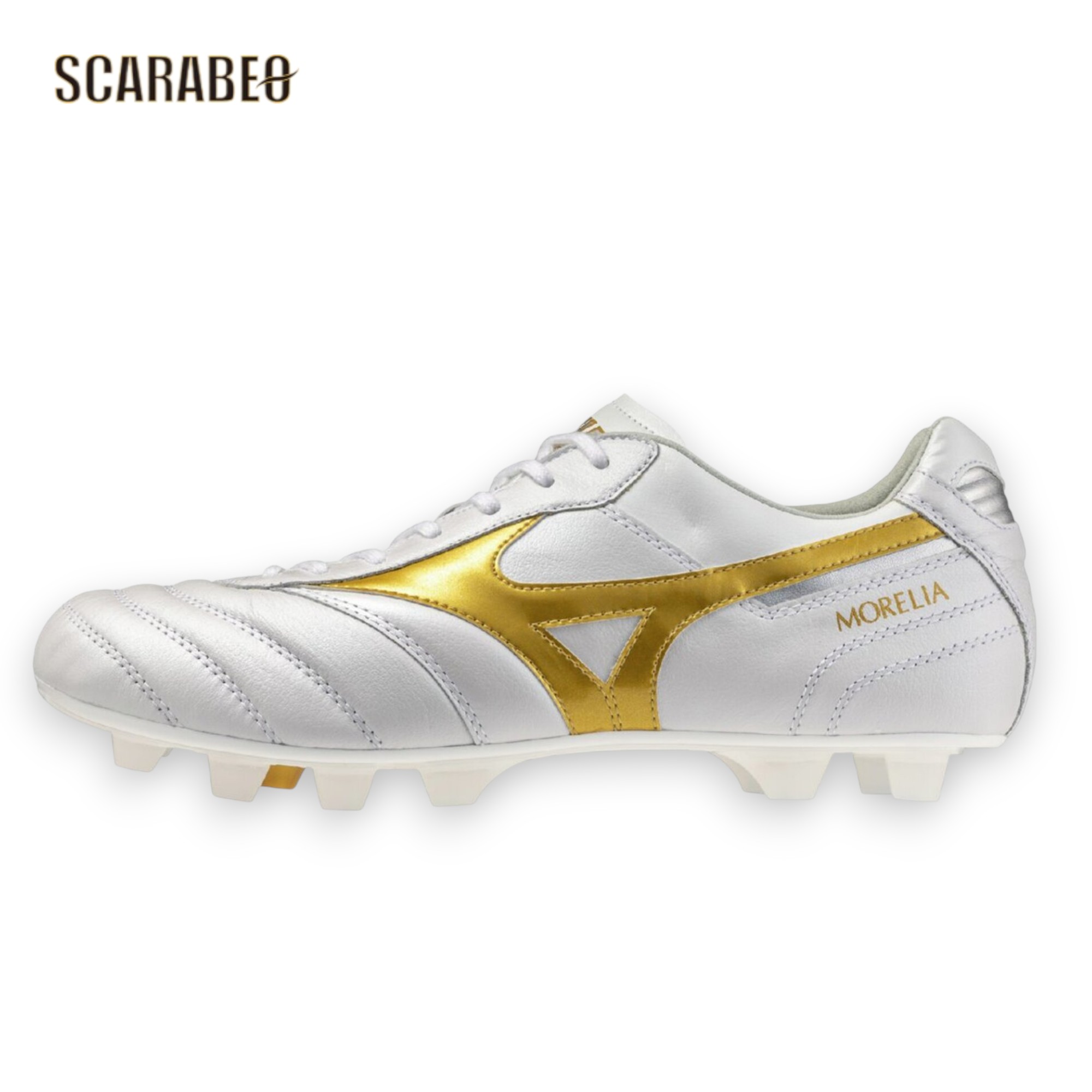 ミズノ　モレリア2 ホワイト ゴールド26.5cm 楽天市場】ミズノ MORELIA 2 JAPAN モレリア2 ジャパン P1GA260150