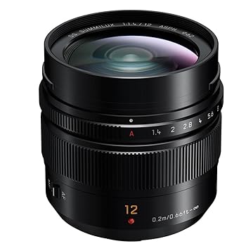 【中古】［非常に良い］パナソニック LUMIX G Leica DG SUMMILUX レンズ 12mm F1.4 ASPH 広角 プロフェッショナルミラーレスマイクロフォーサーズ H-X012 (USAブラック)