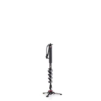 【中古】Manfrotto MVMXPROC5 Xpro Fluid Video 5セクション カーボンファイバー 一脚 Fluidtech ベース クイックパワーロックシステム ポータブル プロ