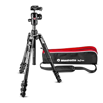 【中古】［非常に良い］ヴァイテックイメージング Manfrotto 三脚 Befreeアドバンス アルミ 4段 自由雲台 レバーロック式L三脚キット ブラック MKBFRLA4BK-BH